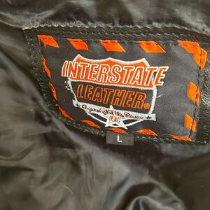 Men’s leather motorcycle vest